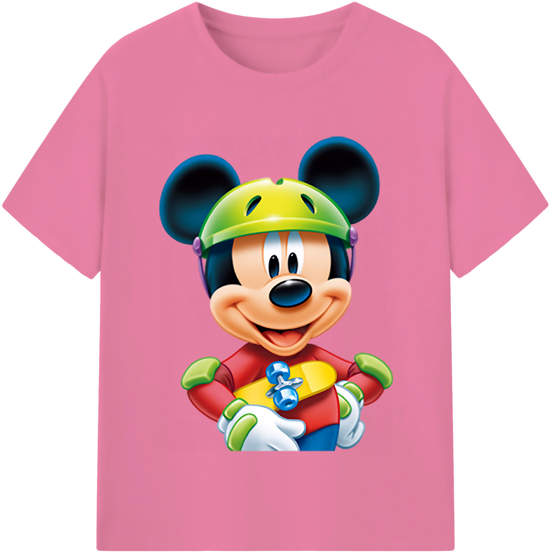 （画像用） ミッキーマウス Mickey Mouse 綿100％半袖Tシャツ（フロントプリント）